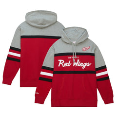 Detroit Red Wings Head Coach Pullover Hoodie - Red/Gray | NHL Lifestyle