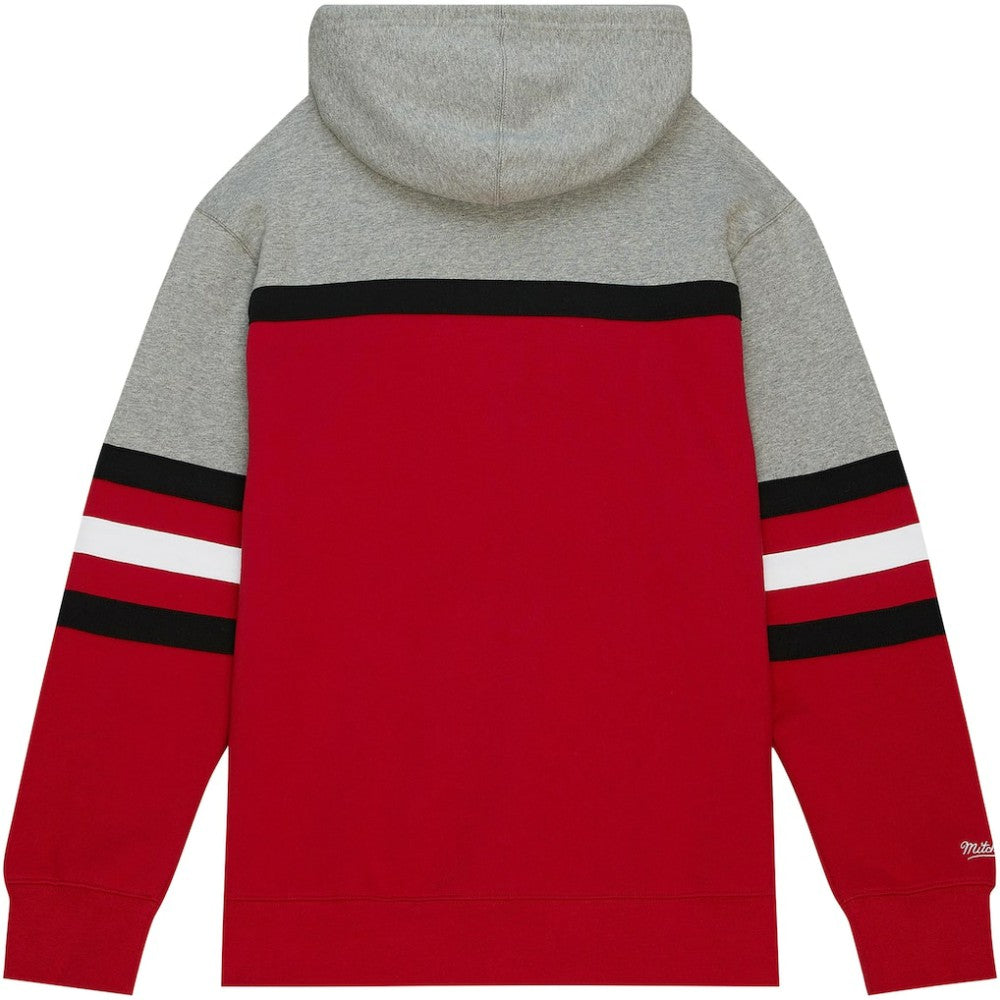 New Jersey Devils Head Coach Pullover Hoodie - Red/Gray | NHL Lifestyle