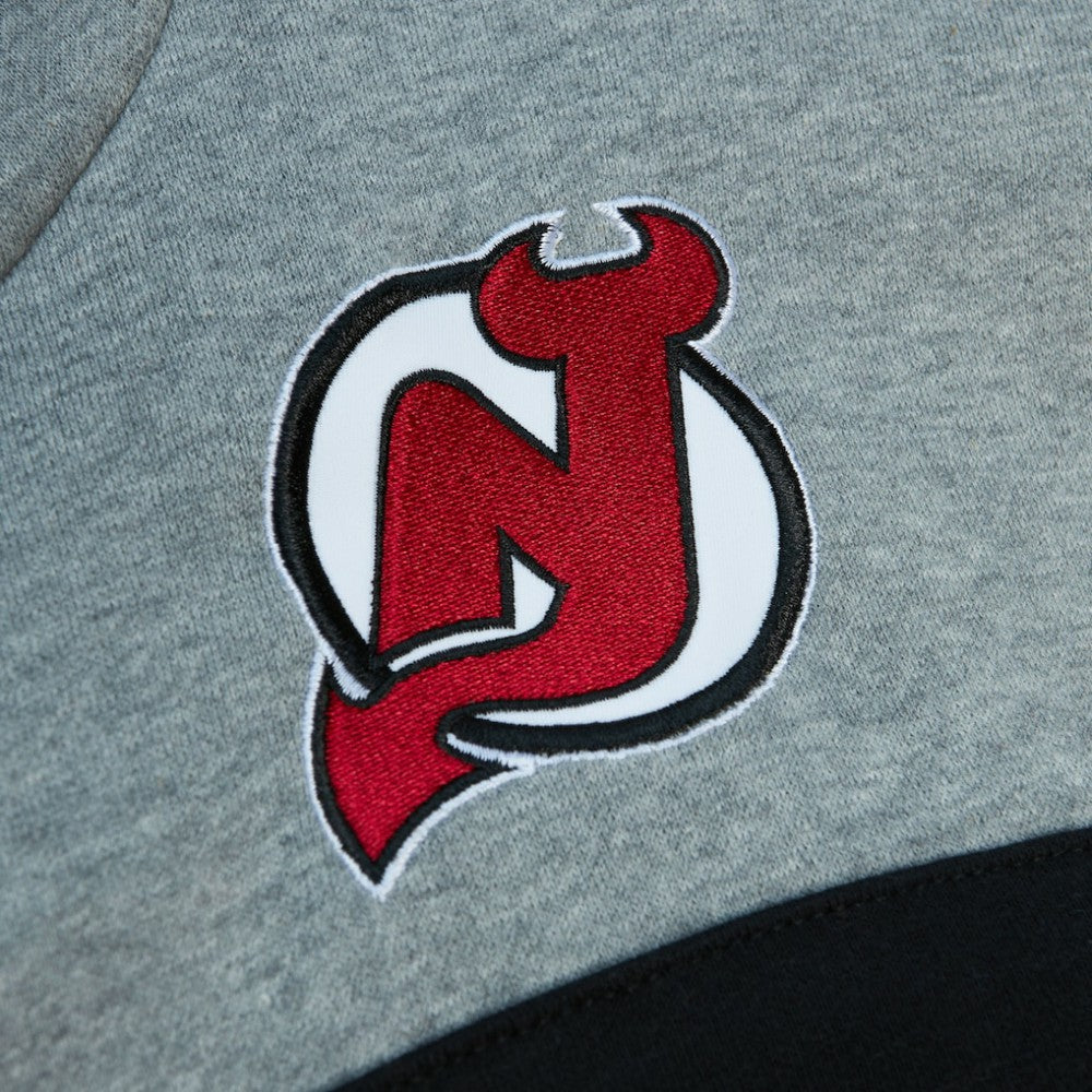 New Jersey Devils Head Coach Pullover Hoodie - Red/Gray | NHL Lifestyle
