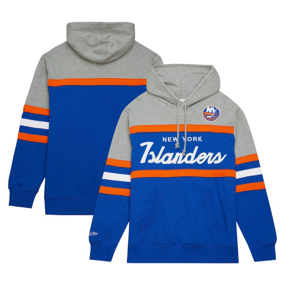 New York Islanders Head Coach Pullover Hoodie - Royal/Gray | NHL Lifestyle
