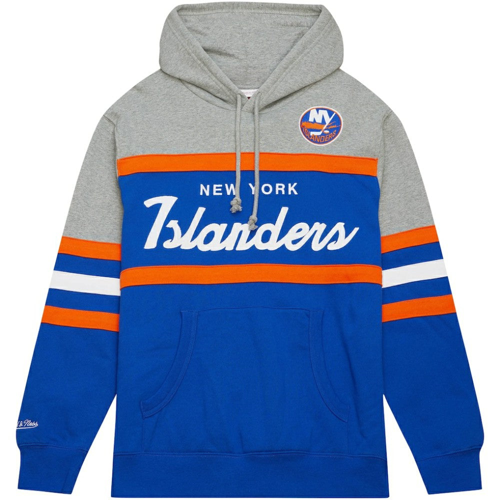 New York Islanders Head Coach Pullover Hoodie - Royal/Gray | NHL Lifestyle