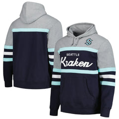 Seattle Kraken Head Coach Pullover Hoodie - Deep Sea Blue/Gray | NHL on sale