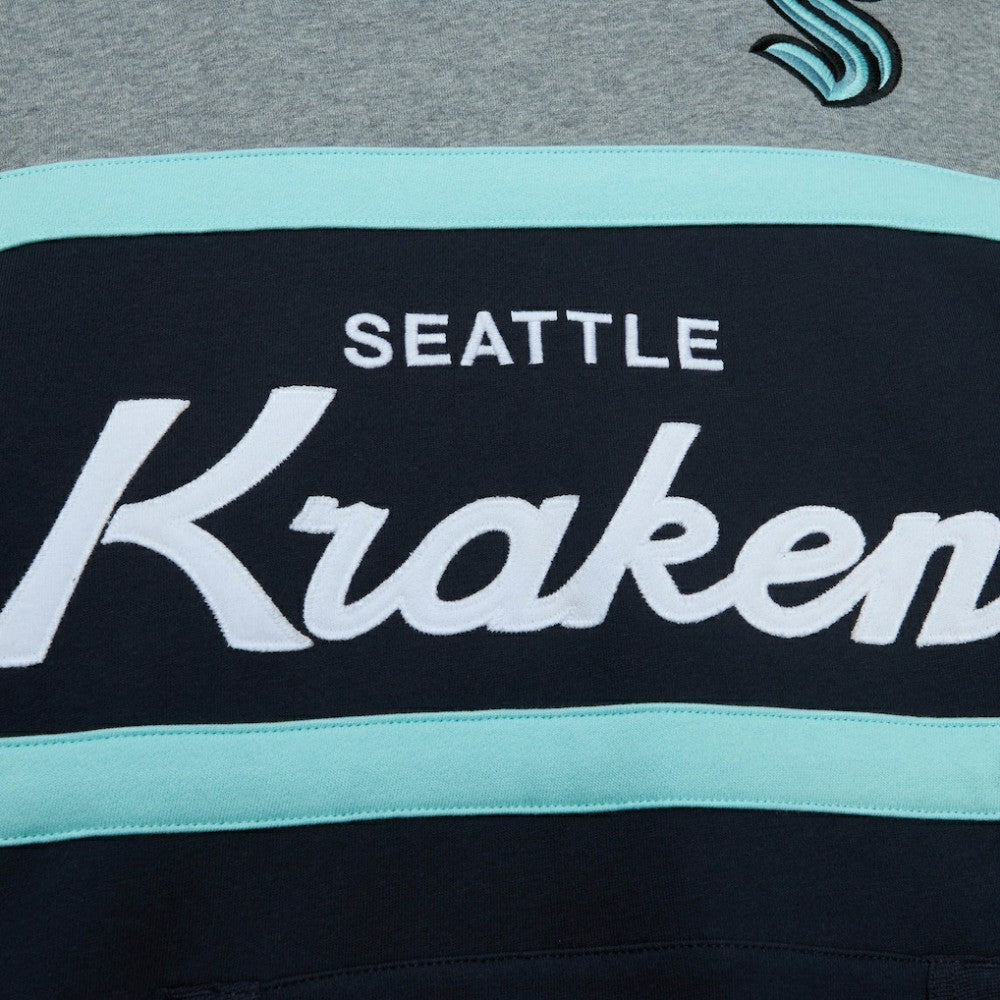 Seattle Kraken Head Coach Pullover Hoodie - Deep Sea Blue/Gray | NHL on sale