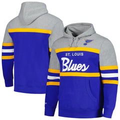 St. Louis Blues Head Coach Pullover Hoodie - Blue/Gray | NHL Clearance
