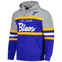 St. Louis Blues Head Coach Pullover Hoodie - Blue/Gray | NHL Clearance