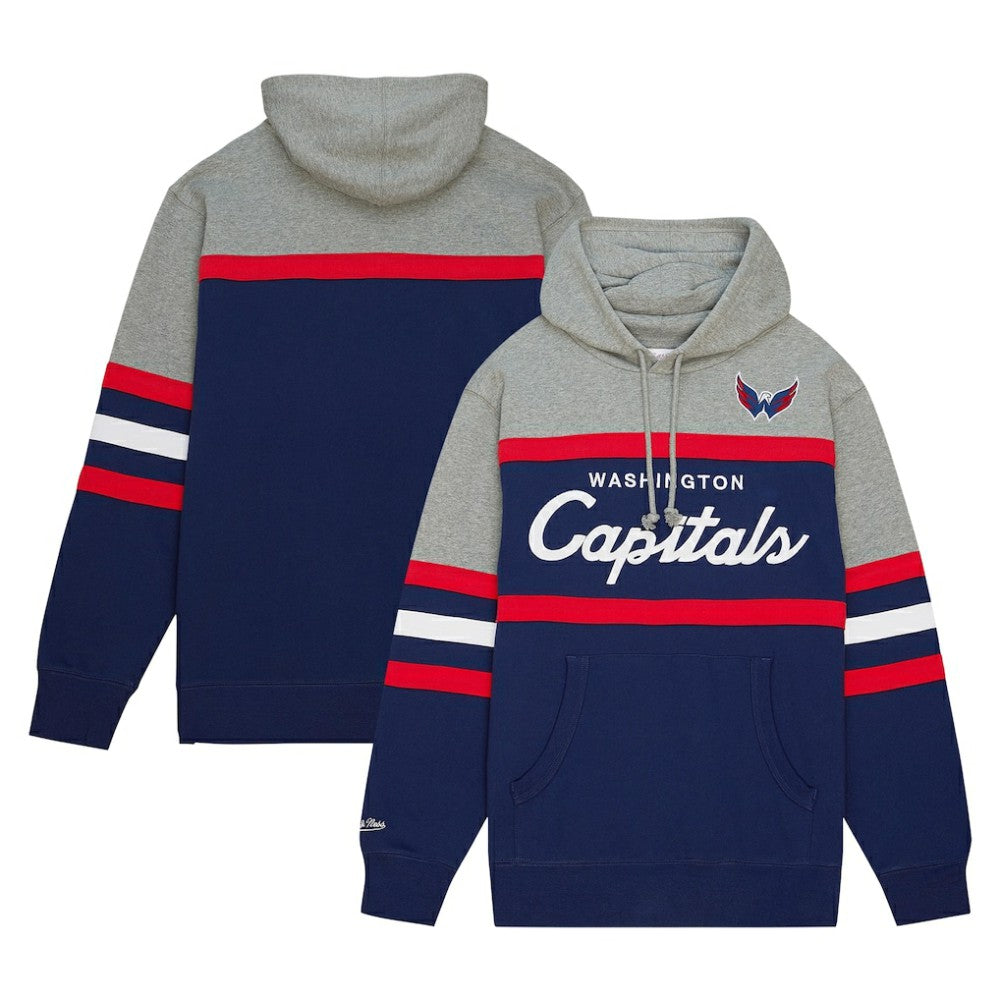 Washington Capitals Head Coach Pullover Hoodie - Navy/Gray | NHL Lifestyle