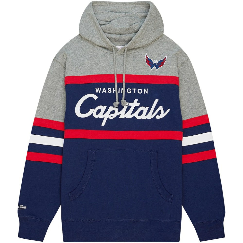 Washington Capitals Head Coach Pullover Hoodie - Navy/Gray | NHL Lifestyle