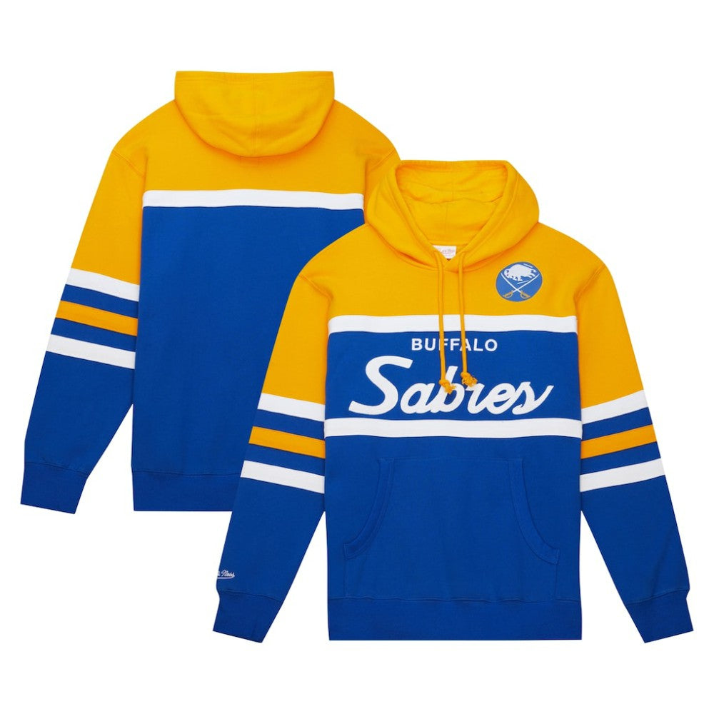 Buffalo Sabres Mitchell & Ness Head Coach Pullover Hoodie - Royal/Gold | NHL on sale