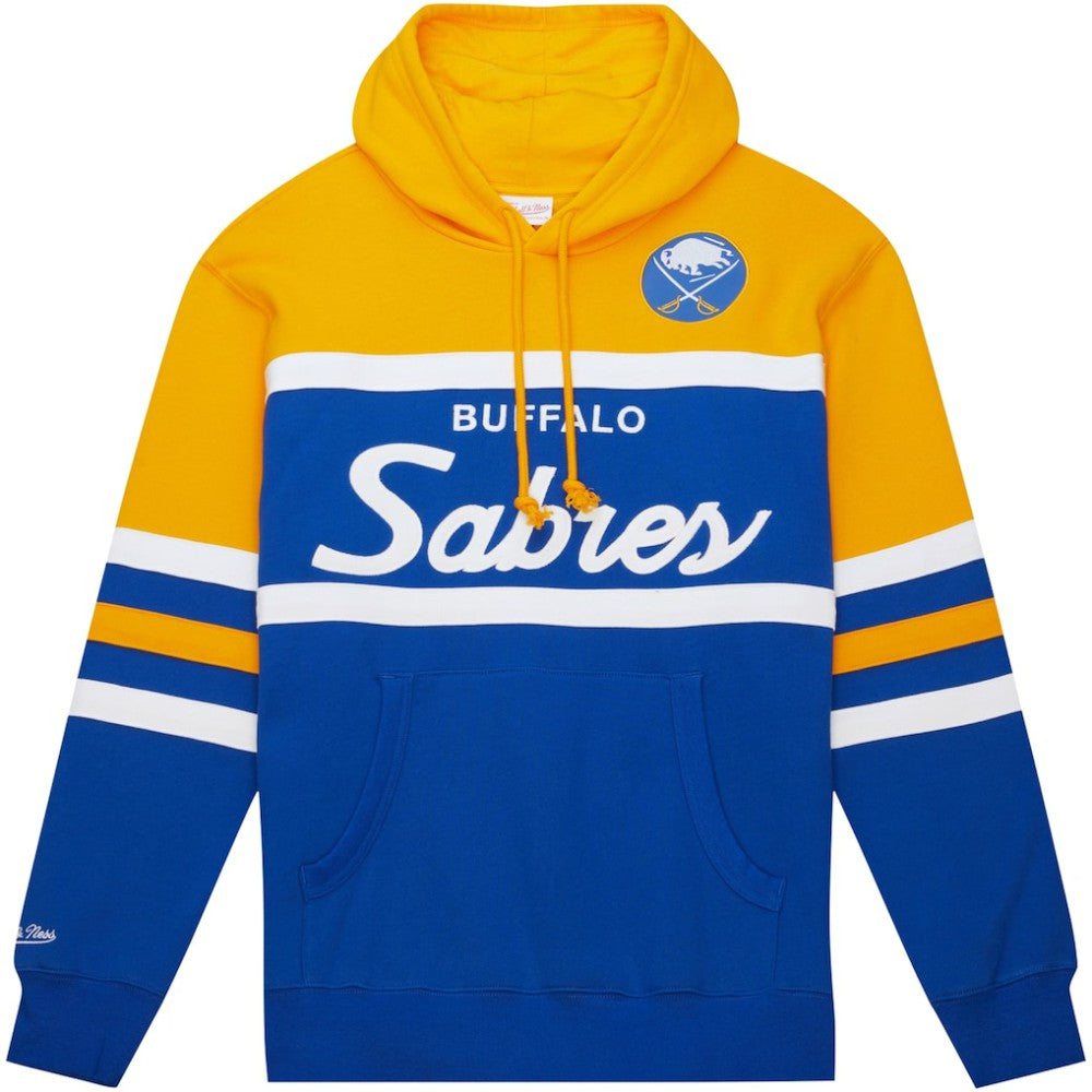 Buffalo Sabres Mitchell & Ness Head Coach Pullover Hoodie - Royal/Gold | NHL on sale
