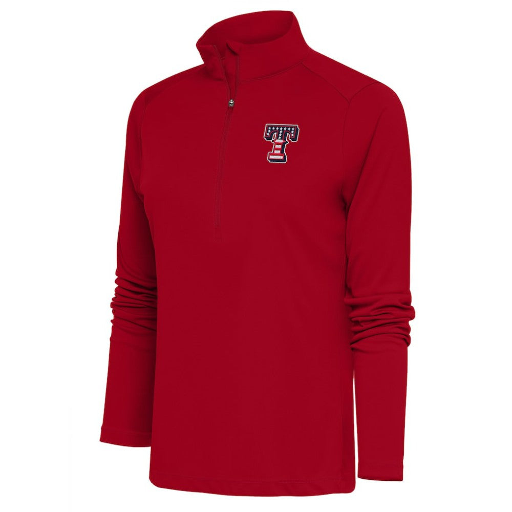 Texas Rangers Antigua Women's Patriotic Tribute Half-Zip Pullover Top Discount