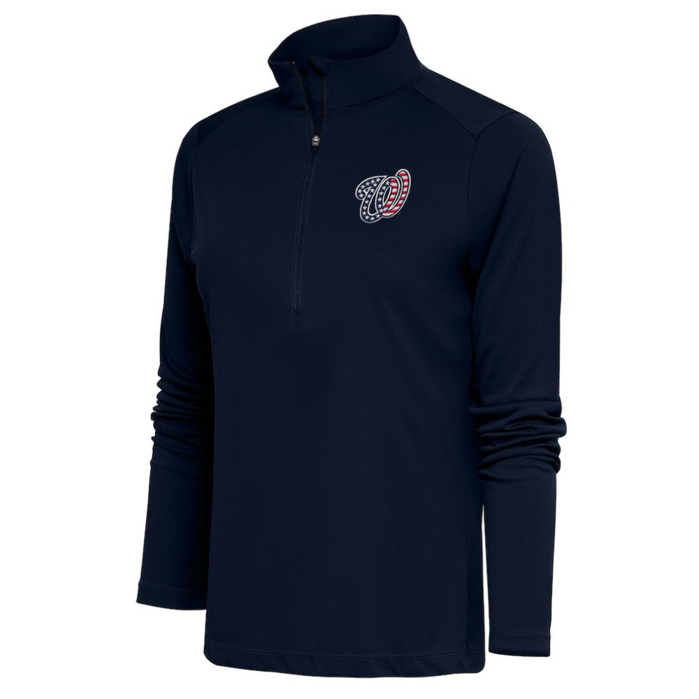 Washington Nationals Antigua Women's Patriotic Tribute Half-Zip Pullover Top Online