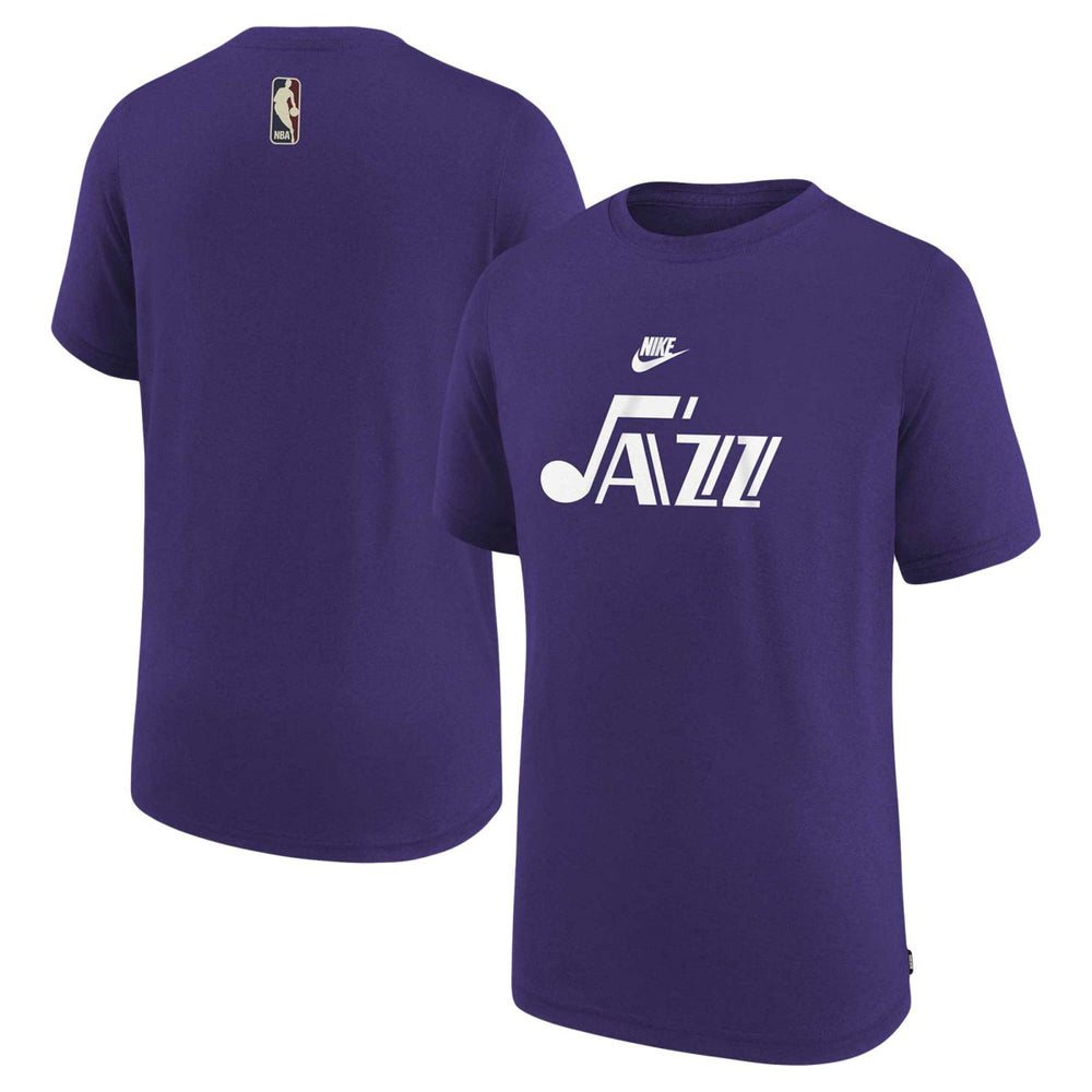 Nike Utah Jazz NBA Youth 2023/24 Classic Edition Authentic Pregame Shooting T-Shirt Purple