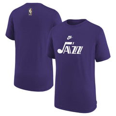 Nike Utah Jazz NBA Youth 2023/24 Classic Edition Authentic Pregame Shooting T-Shirt Purple
