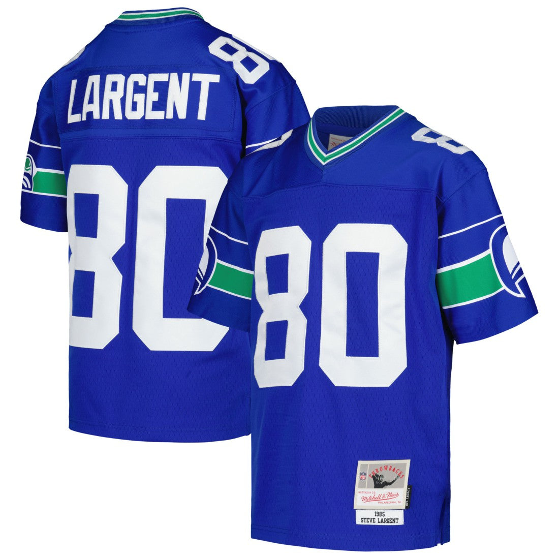 Steve Largent Seattle Seahawks Youth 1985 Retired Player Legacy Jersey - Royal - Mitchell & Ness