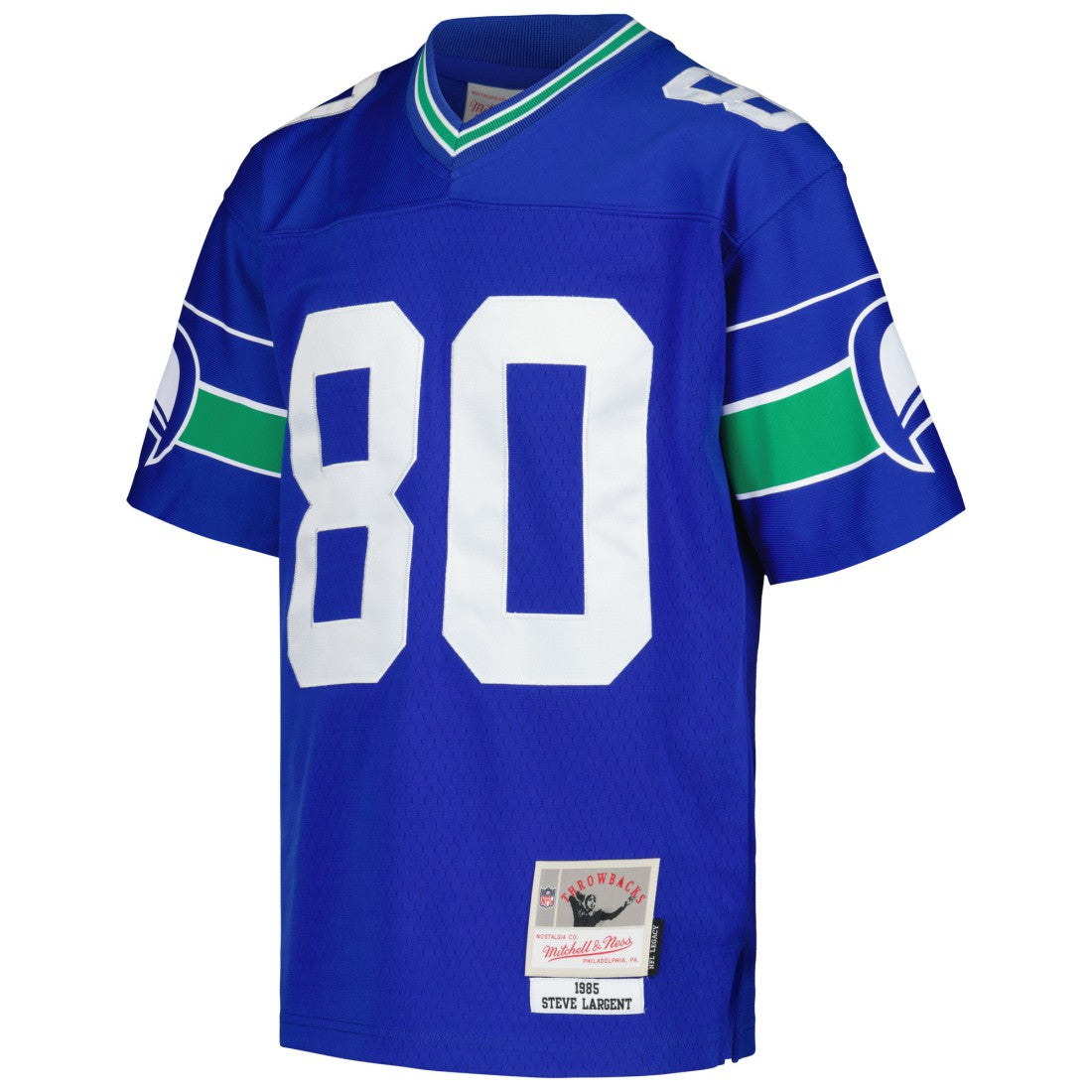 Steve Largent Seattle Seahawks Youth 1985 Retired Player Legacy Jersey - Royal - Mitchell & Ness