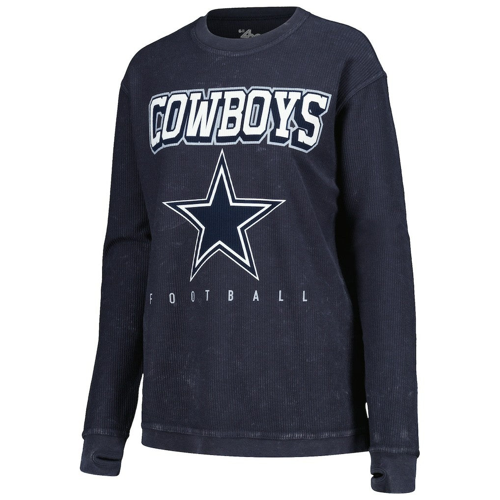 Dallas Cowboys G-III 4Her by Carl Banks Women's Comfy Cord Pullover Sweatshirt - Navy - NFL