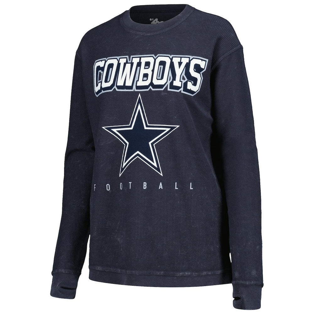 Dallas Cowboys G-III 4Her by Carl Banks Women's Comfy Cord Pullover Sweatshirt - Navy - NFL