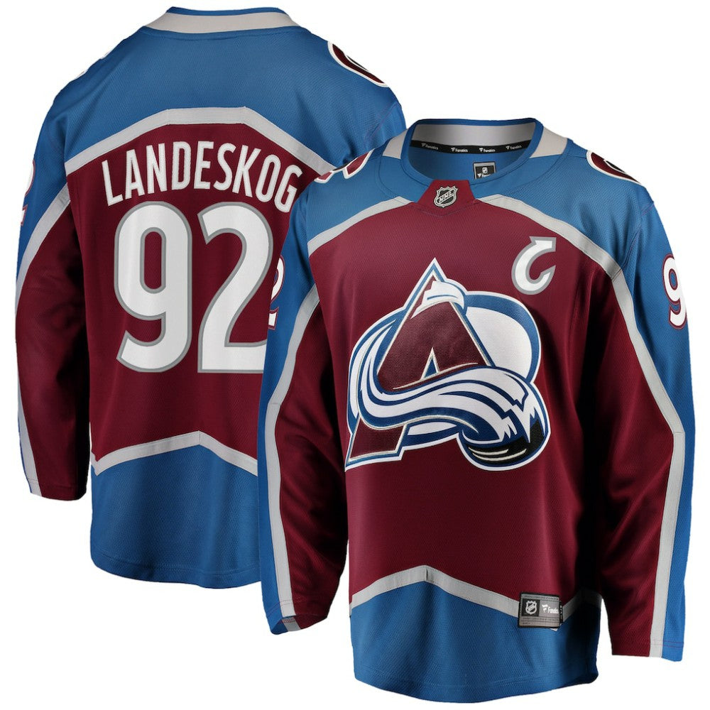 Gabriel Landeskog Colorado Avalanche Fanatics Captain Patch Home Breakaway Jersey - Burgundy | Fanatics discount