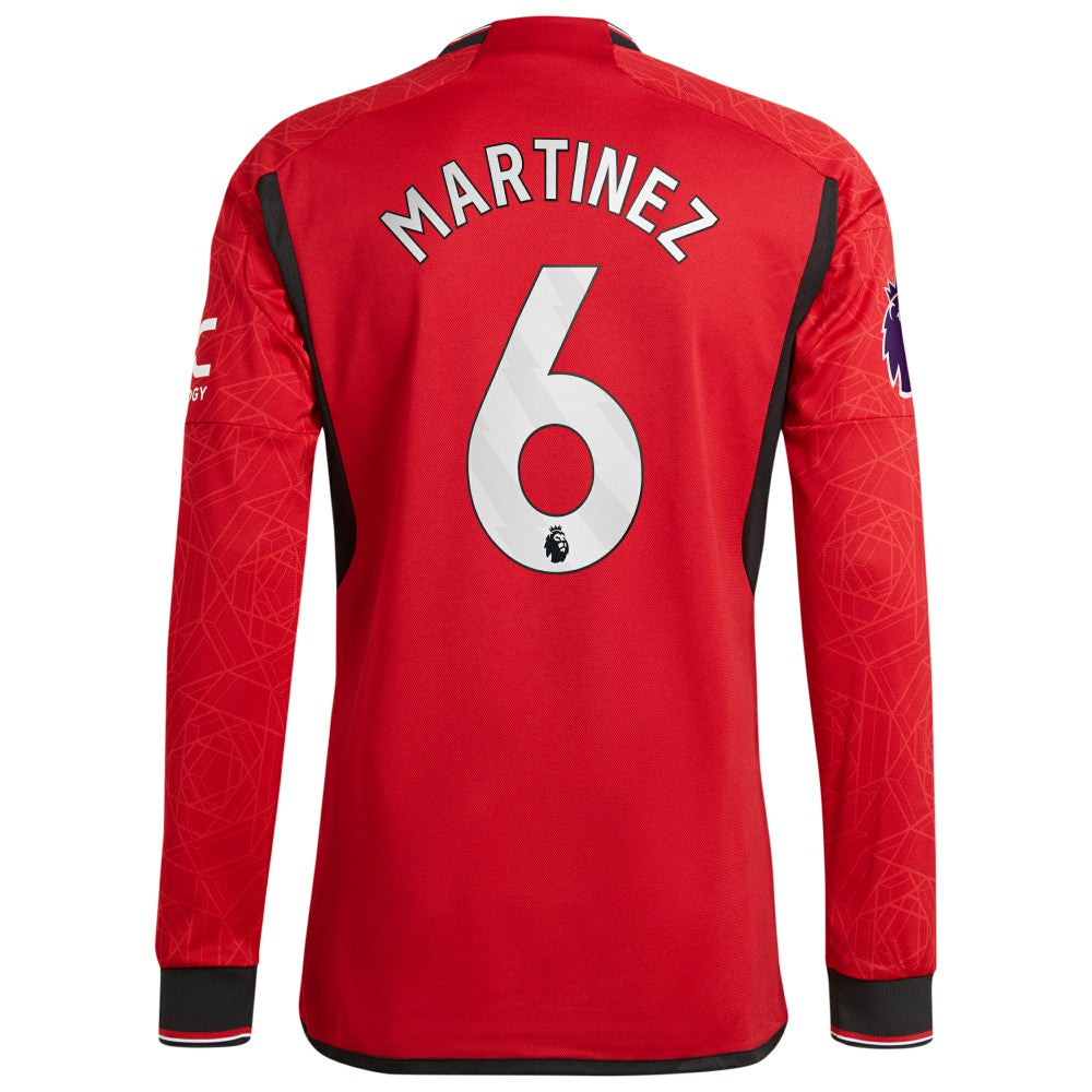 Adidas - Lisandro Martínez Manchester United 2023/24 Home Long Sleeve Player Jersey - Red