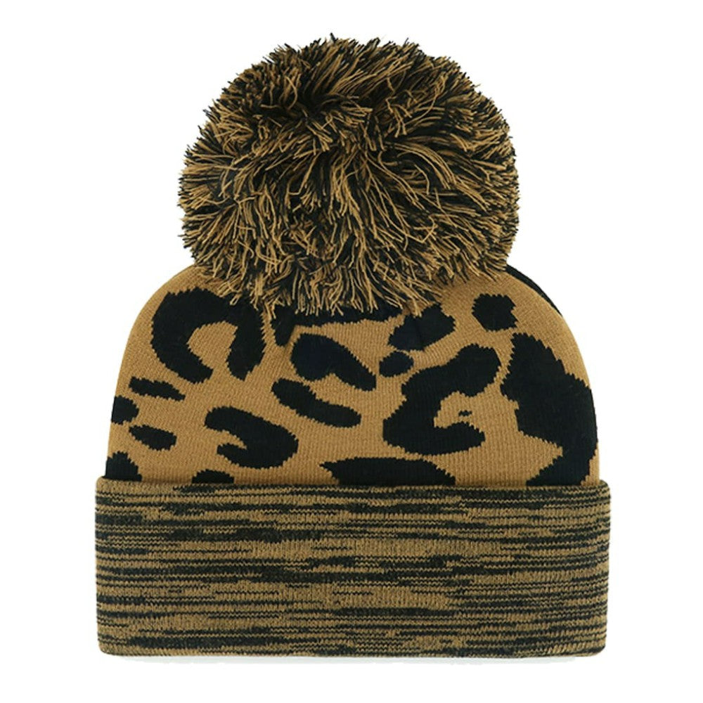 Boston Red Sox '47 Women's Leopard Rosette Cuffed Knit Hat with Pom Online