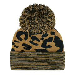 Boston Red Sox '47 Women's Leopard Rosette Cuffed Knit Hat with Pom Online