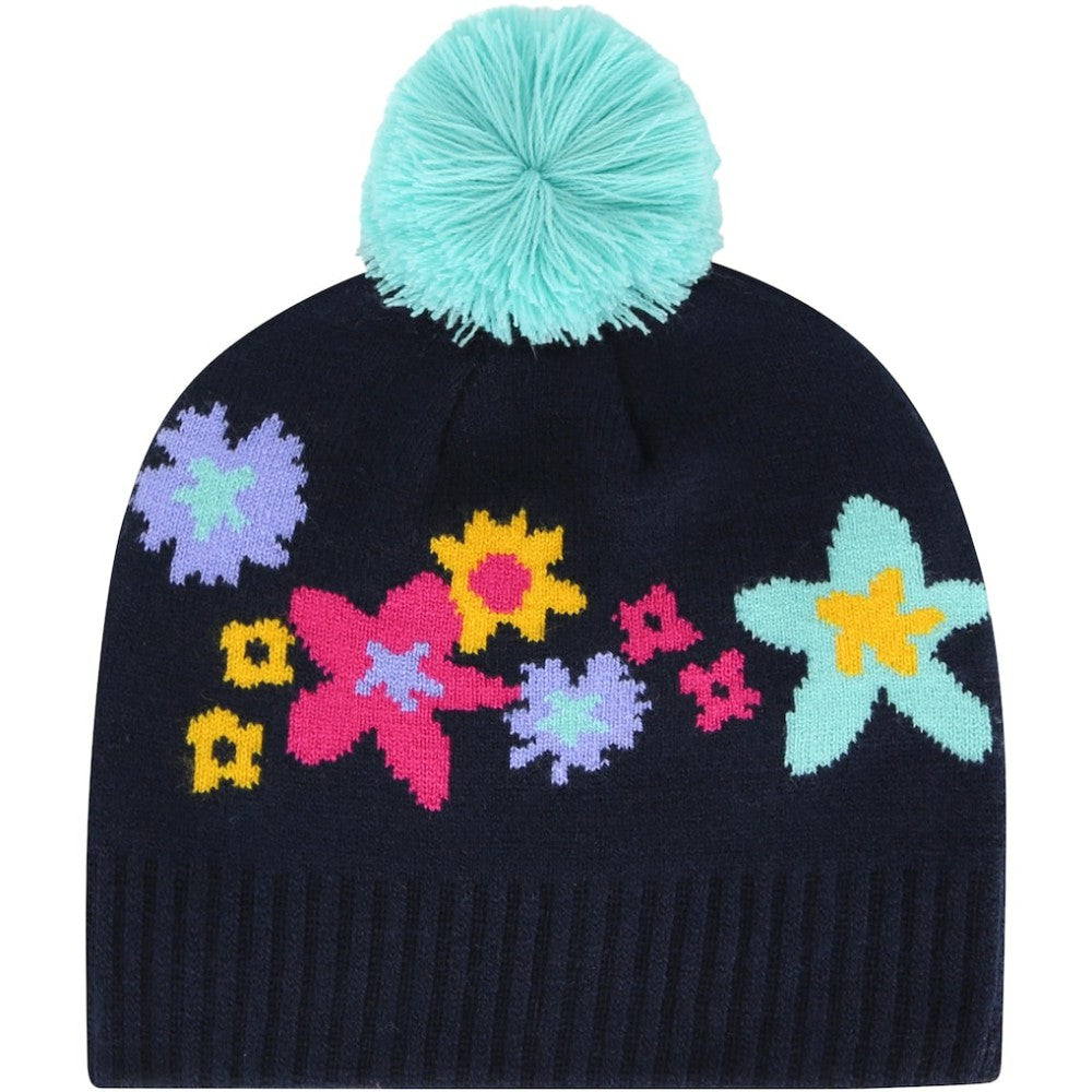 Athletics '47 Girls Youth Buttercup Knit Beanie with Pom for sale