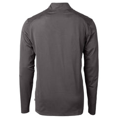 Philadelphia Eagles Cutter & Buck Gridiron Classics Big & Tall Virtue Eco Pique Micro Stripe Recycled Quarter-Zip Pullover Top - Charcoal - NFL