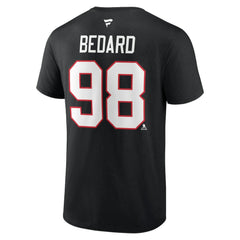 Connor Bedard Chicago Blackhawks Fanatics Authentic Stack Name & Number T-Shirt - Black | Fanatics sale