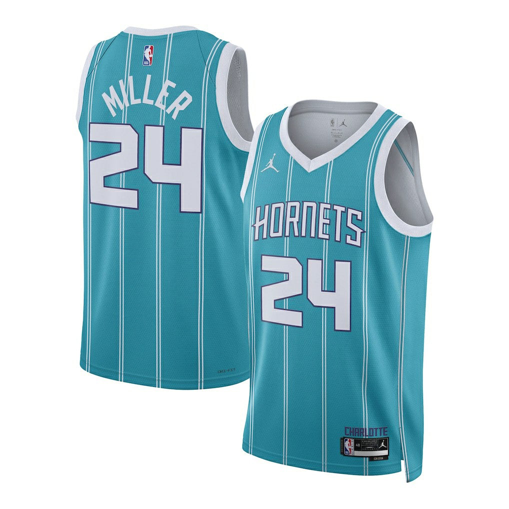 Nike Brandon Miller Charlotte Hornets Unisex NBA Draft Swingman Jersey Icon Edition Teal