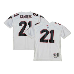 Deion Sanders Atlanta Falcons 1991 Authentic Throwback Retired Player Jersey - White - Mitchell & Ness