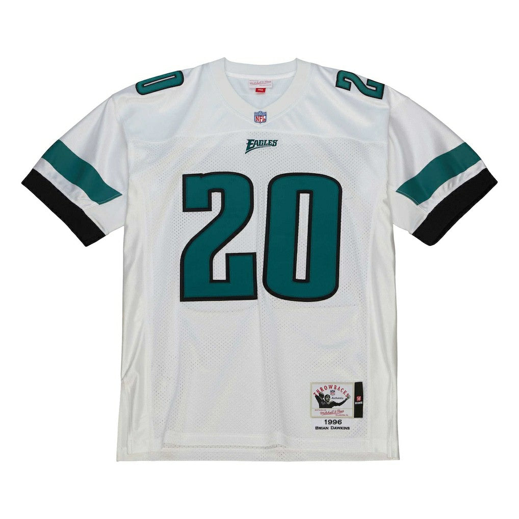 Brian Dawkins Philadelphia Eagles 1996 Authentic Throwback Retired Player Jersey - White - Mitchell & Ness