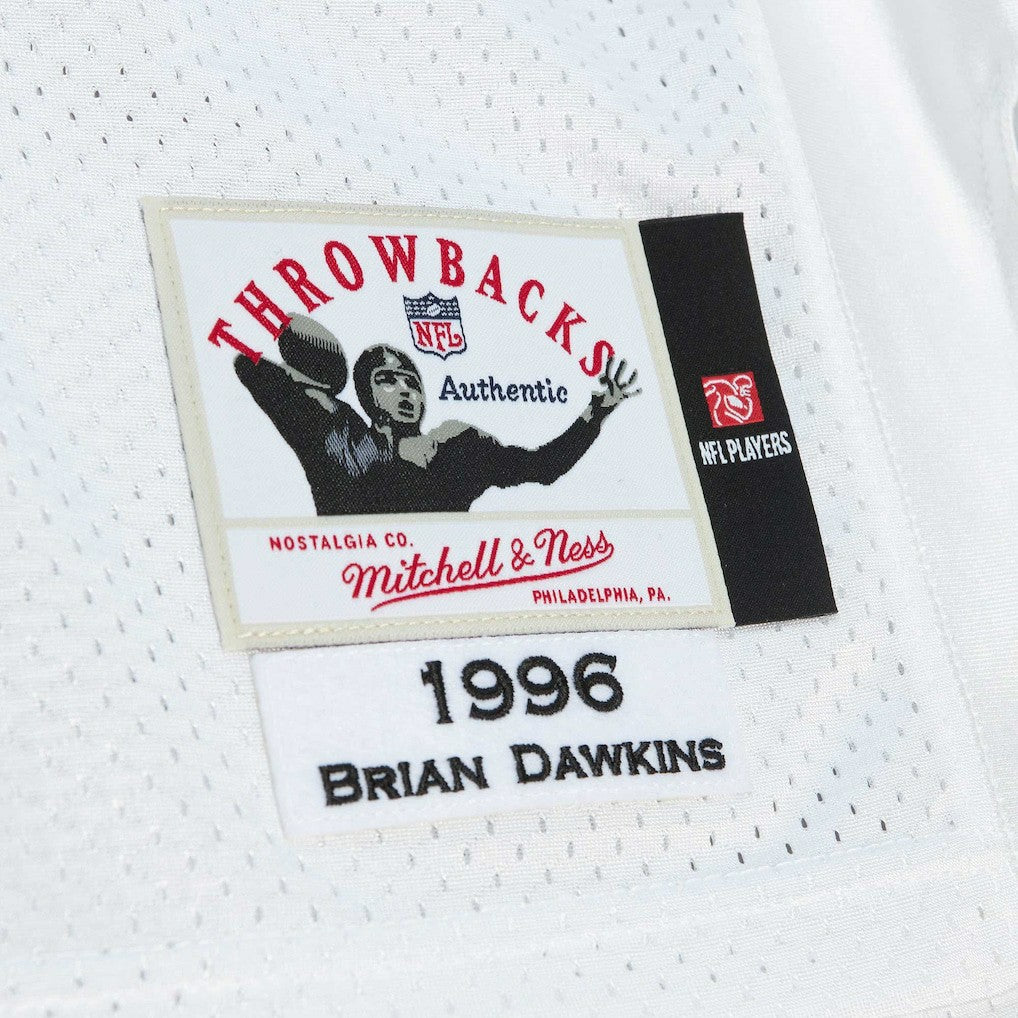 Brian Dawkins Philadelphia Eagles 1996 Authentic Throwback Retired Player Jersey - White - Mitchell & Ness