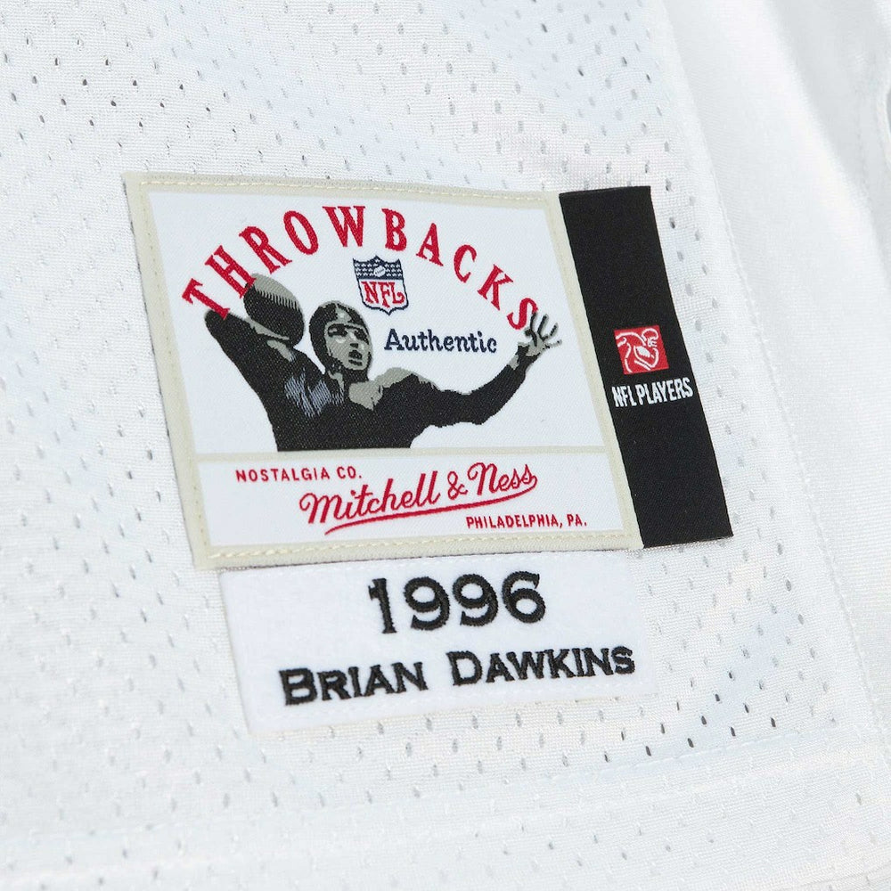 Brian Dawkins Philadelphia Eagles 1996 Authentic Throwback Retired Player Jersey - White - Mitchell & Ness