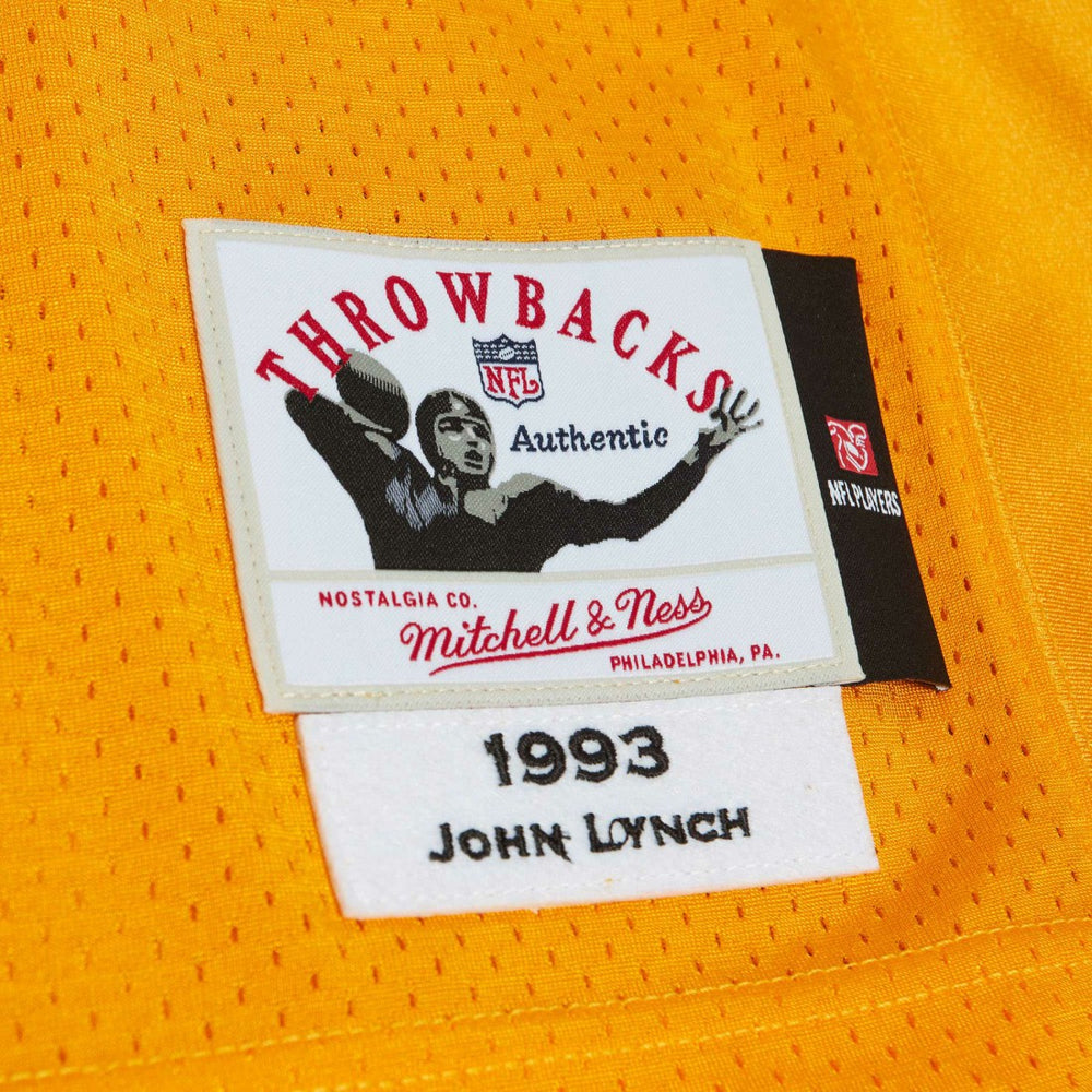 John Lynch Tampa Bay Buccaneers 1993 Authentic Throwback Retired Player Jersey - Orange - Mitchell & Ness