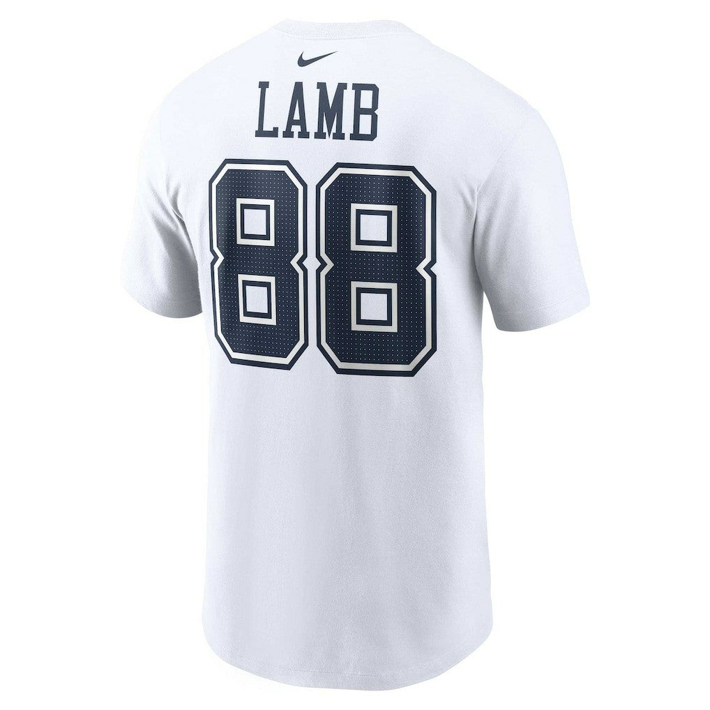 CeeDee Lamb Dallas Cowboys Player Name & Number T-Shirt - White - Nike