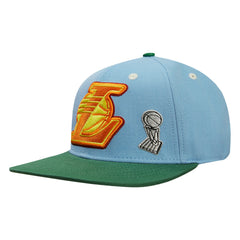 Los Angeles Lakers Pro Standard Retro Program 2-Tone Snapback Hat Light Blue/Green