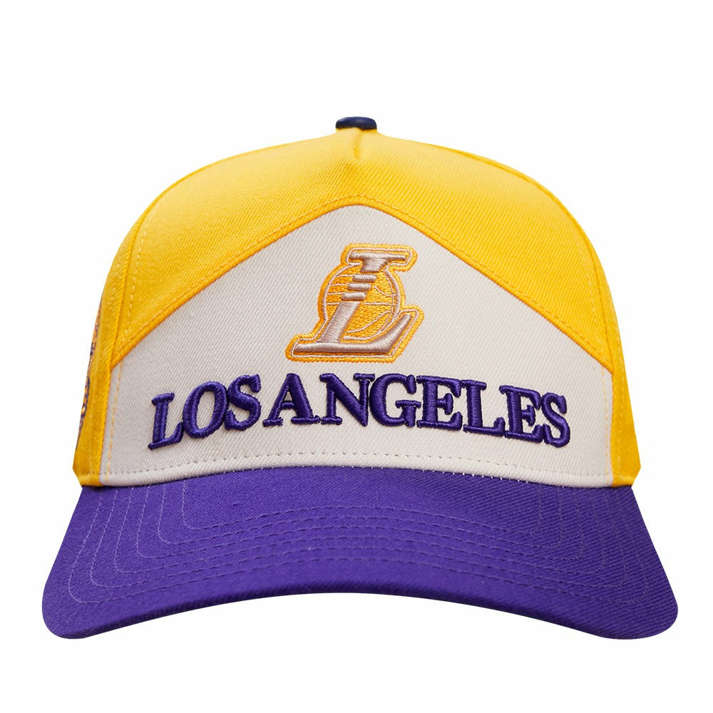 Los Angeles Lakers Pro Standard Pinch Chevron Adjustable Hat Gold/Purple