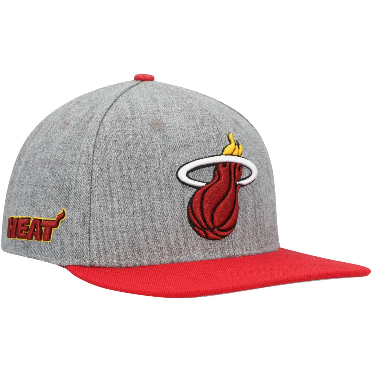 Miami Heat Pro Standard Classic Logo Two-Tone Snapback Hat Gray/Red