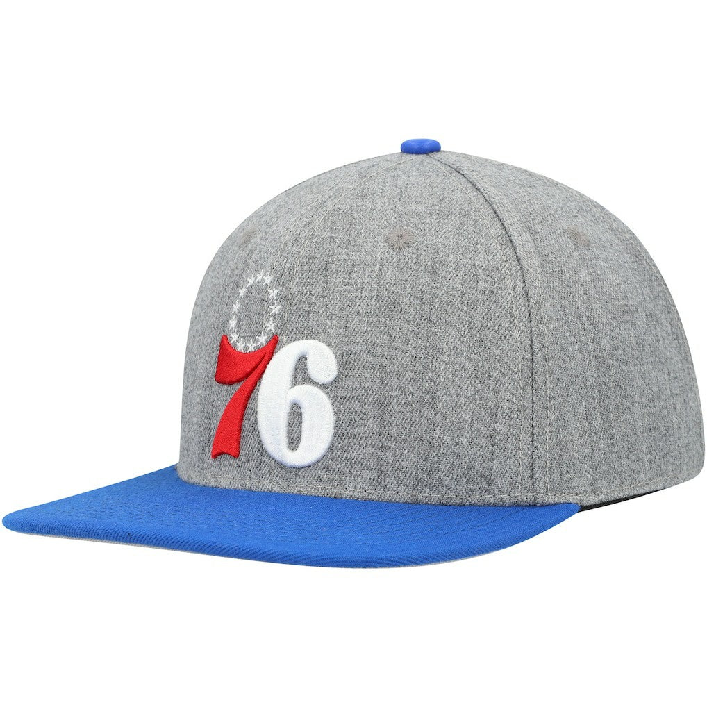 Philadelphia 76ers Pro Standard Classic Logo Two-Tone Snapback Hat Gray/Royal