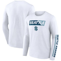 Seattle Kraken Fanatics Breakaway Combo Long Sleeve T-Shirt - White | Fanatics on sale