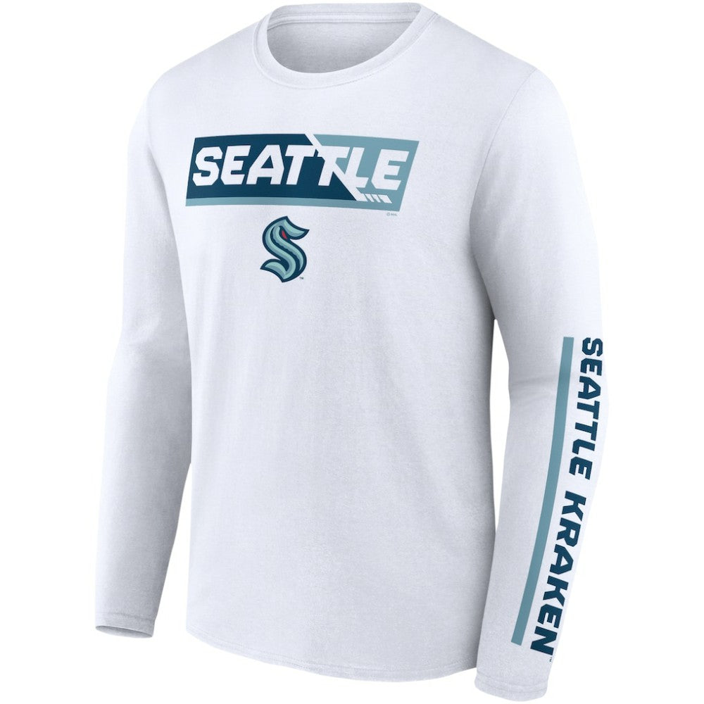 Seattle Kraken Fanatics Breakaway Combo Long Sleeve T-Shirt - White | Fanatics on sale