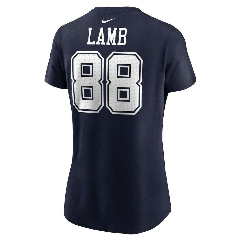 CeeDee Lamb Dallas Cowboys Women's Player Name & Number T-Shirt - Navy - Nike