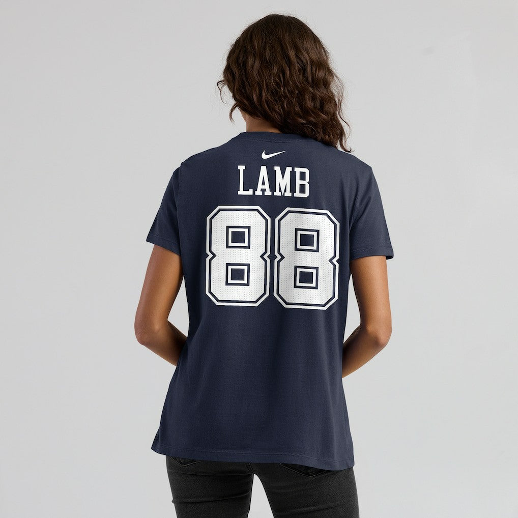 CeeDee Lamb Dallas Cowboys Women's Player Name & Number T-Shirt - Navy - Nike