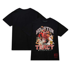 Mitchell & Ness Tracy McGrady Houston Rockets Hardwood Classics Bling Concert Player T-Shirt Black