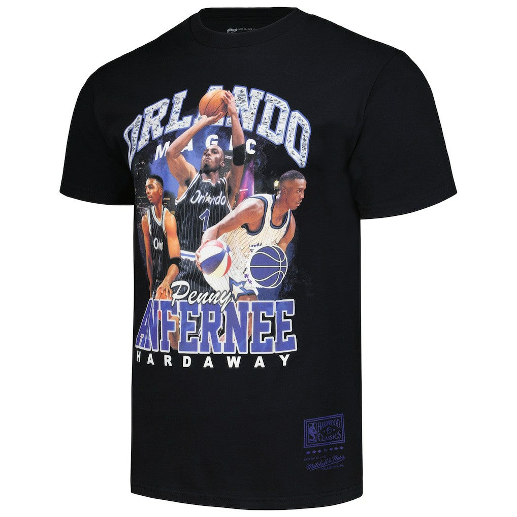 Mitchell & Ness Penny Hardaway Orlando Magic Hardwood Classics Bling Concert Player T-Shirt Black