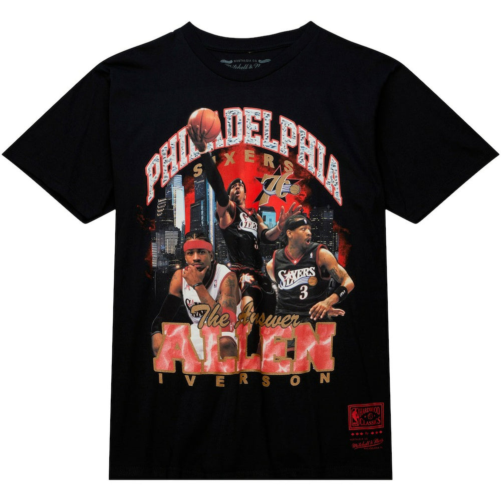 Mitchell & Ness Allen Iverson Philadelphia 76ers Hardwood Classics Bling Concert Player T-Shirt Black