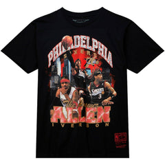 Mitchell & Ness Allen Iverson Philadelphia 76ers Hardwood Classics Bling Concert Player T-Shirt Black