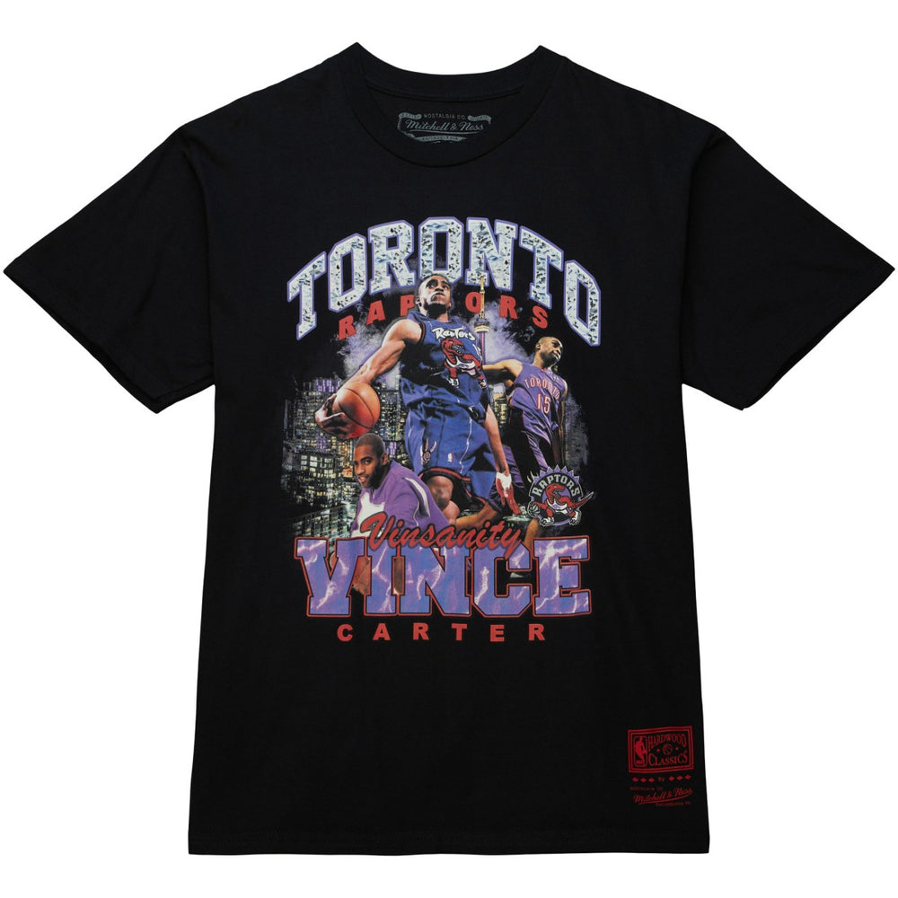 Mitchell & Ness Vince Carter Toronto Raptors Hardwood Classics Bling Concert Player T-Shirt Black