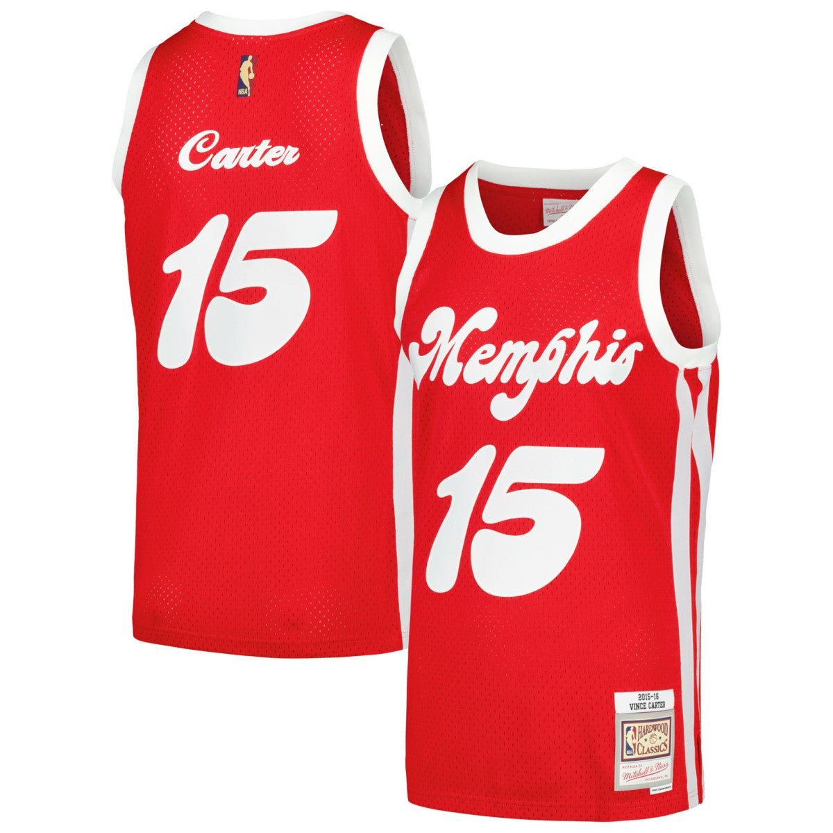Mitchell & Ness Vince Carter Memphis Grizzlies 2015/16 Hardwood Classics Swingman Jersey Red