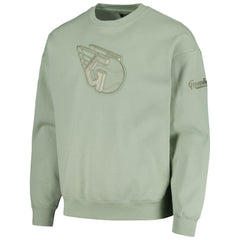 Cleveland Guardians Pro Standard Neutral Drop Shoulder Pullover Sweatshirt Outlet